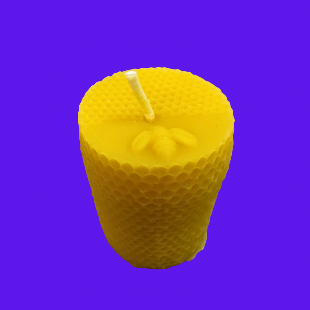 "Bee Emblem" Pure Beeswax Decorative Candle