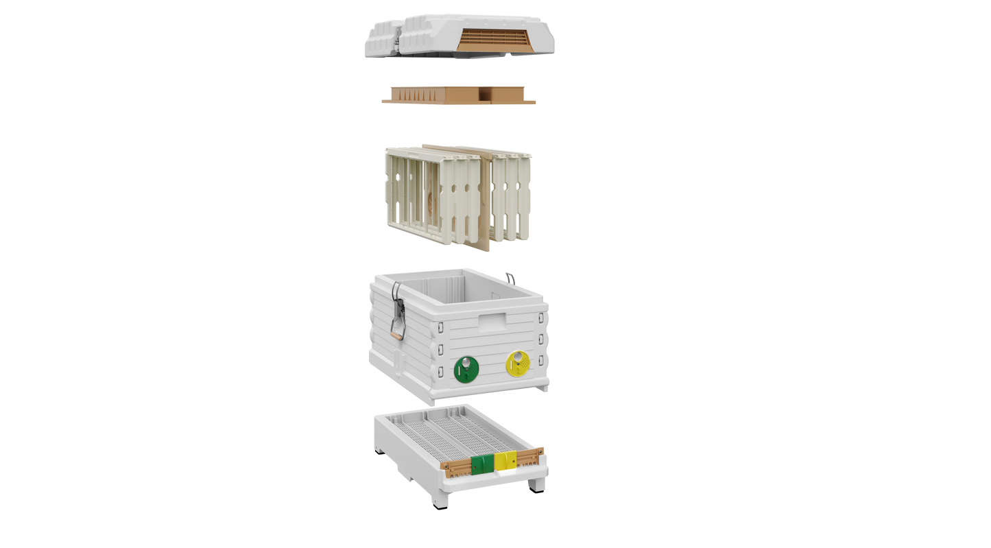 7 Frame NUC White Insulated Bee Hive Set (NBS)