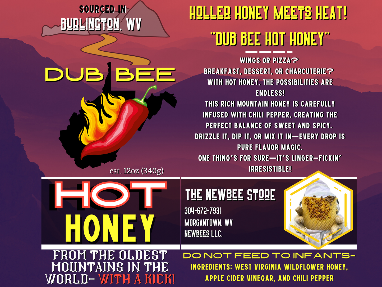 DUBBEE Hot Honey - 12oz.