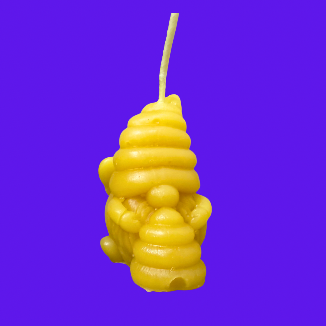 "Bee Gnome" Pure Beeswax Decorative Candle