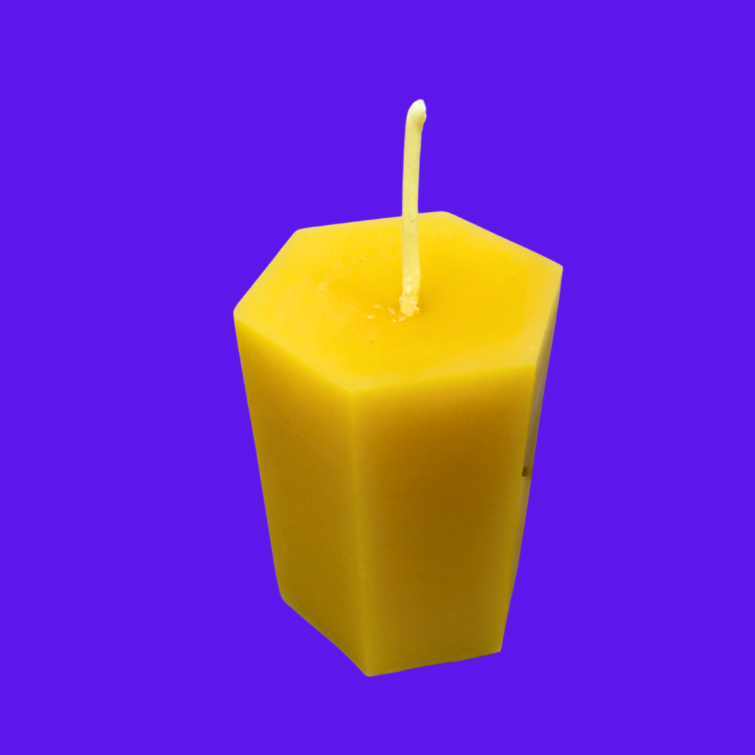 Pure Beeswax Hexagon Pillar Candle