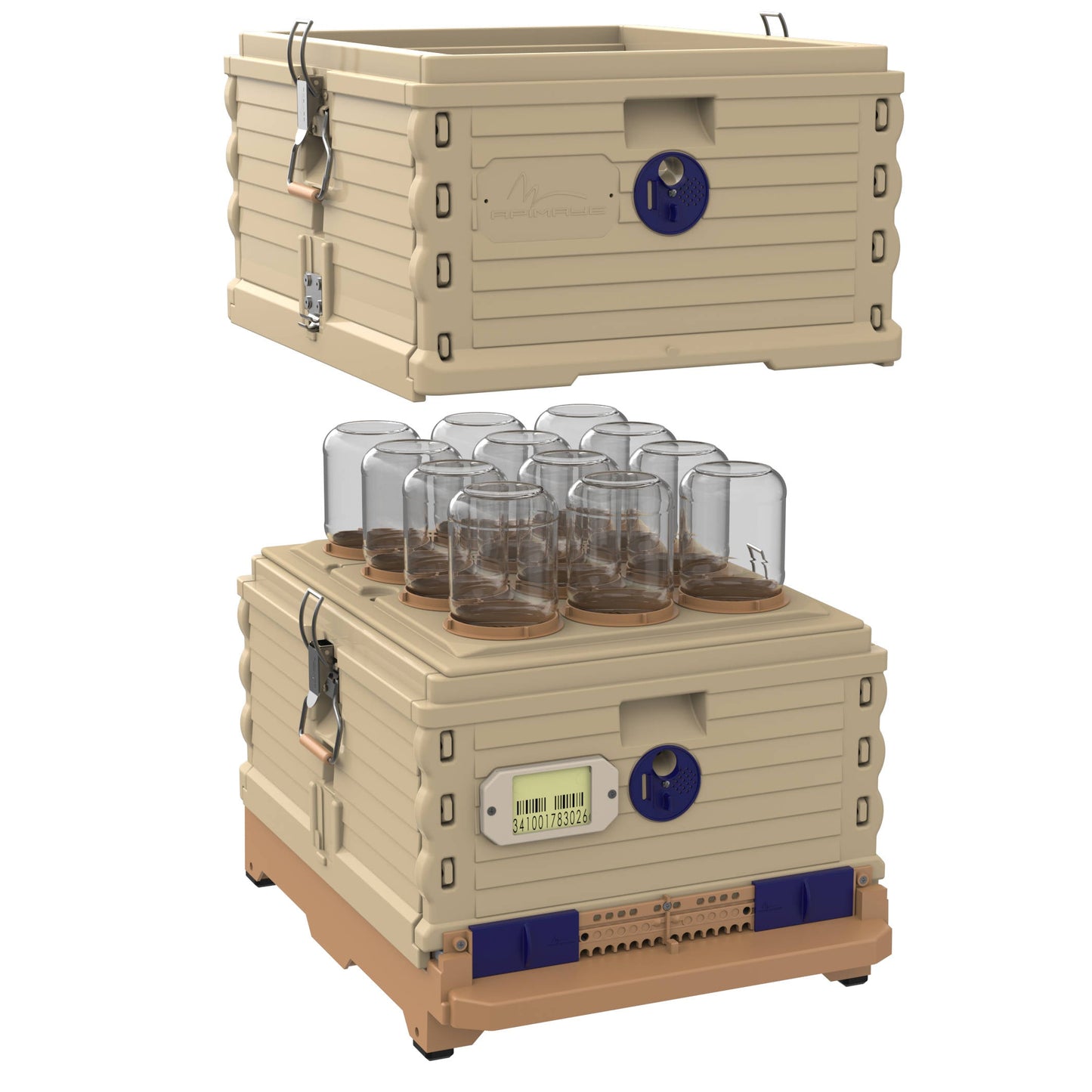 Apimaye Comb Honey Jar Adapter for 10 Frame Hives