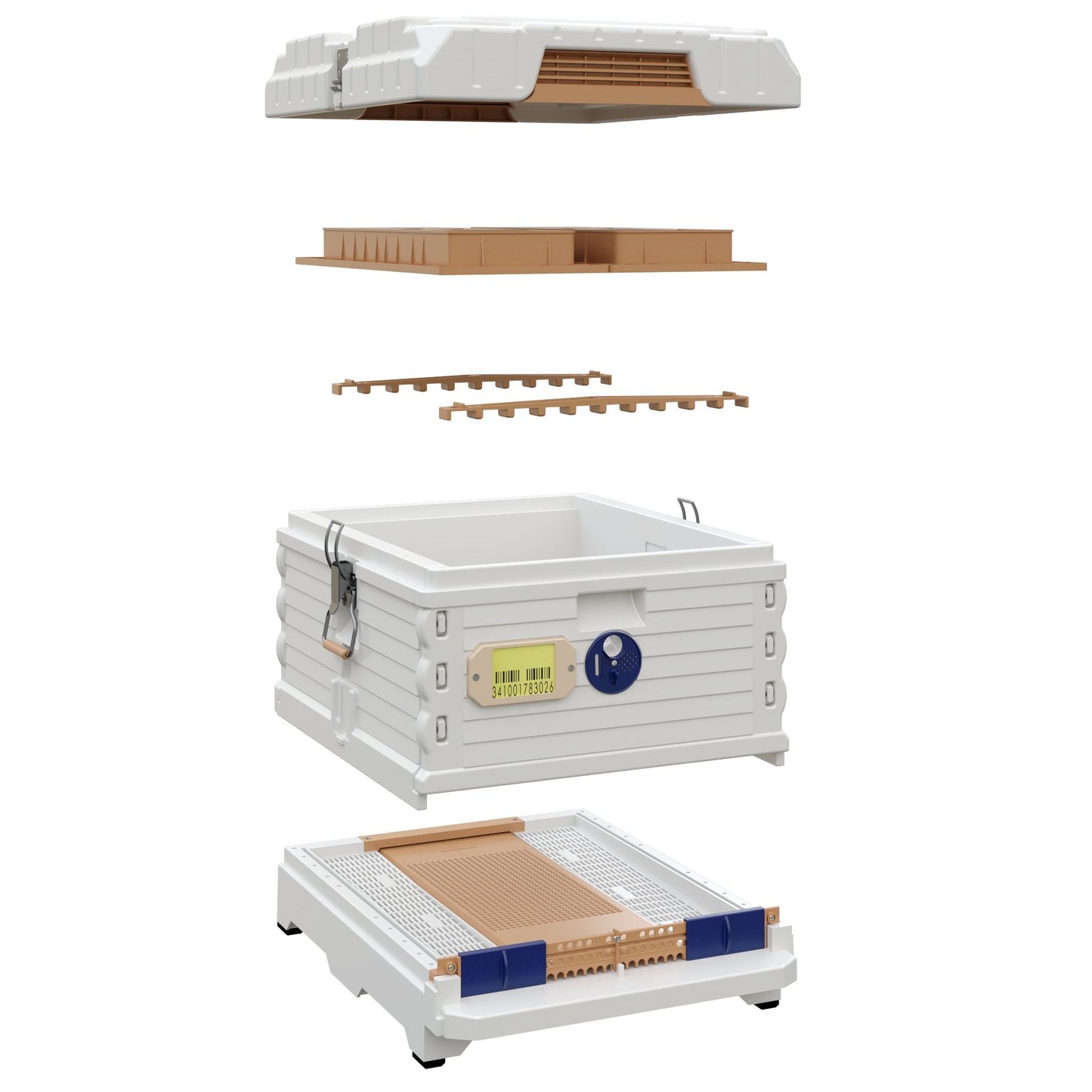 Ergo Insulated White Single Brood Box Beehive Set (NBS)