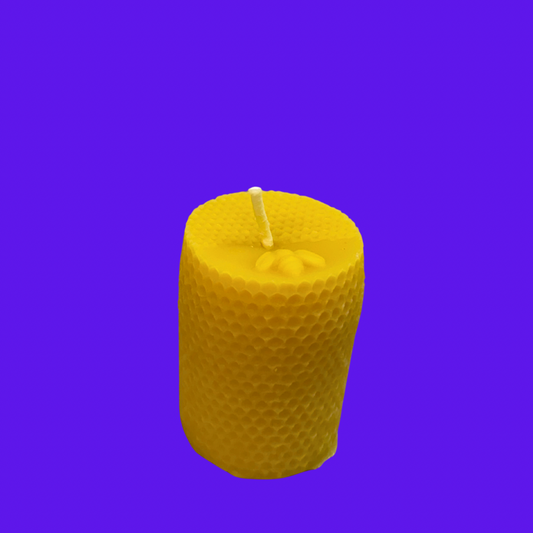 "Bee Emblem" Pure Beeswax Decorative Candle