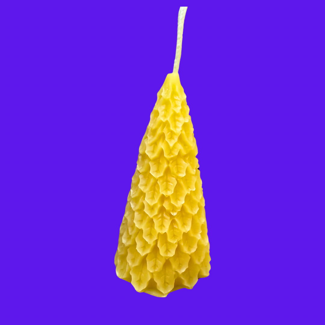 "Holly Tree" Pure Beeswax Decorative Candle