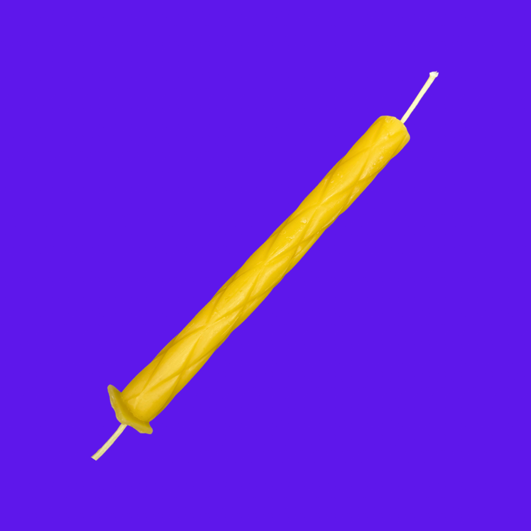 Pure Beeswax Spiral Taper Candle