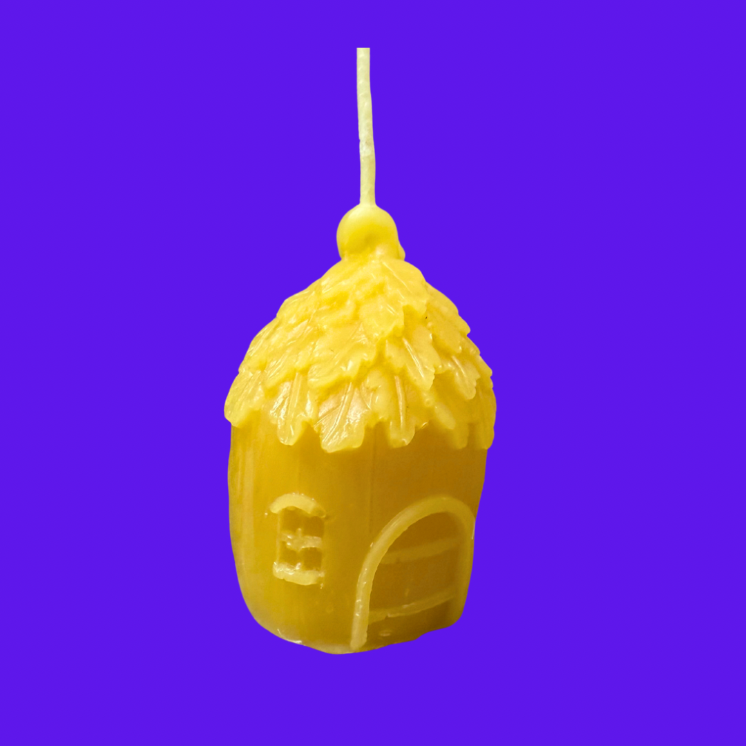 "Fairy House" Pure Beeswax Decorative Candle