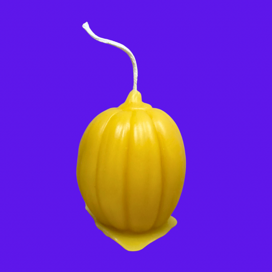 "Pumpkin" Pure Beeswax Decorative Candle