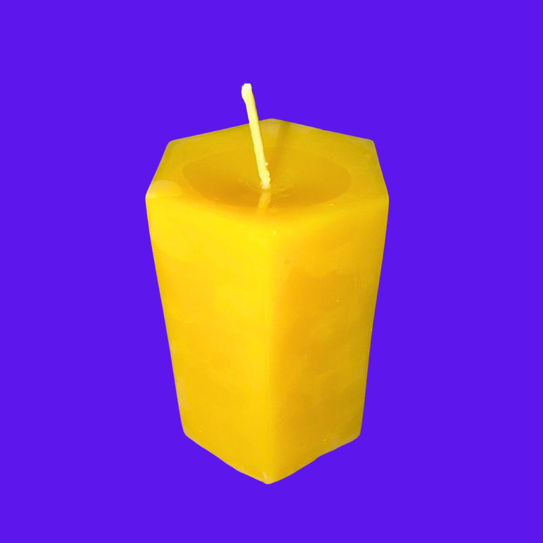 Pure Beeswax Hexagon Pillar Candle