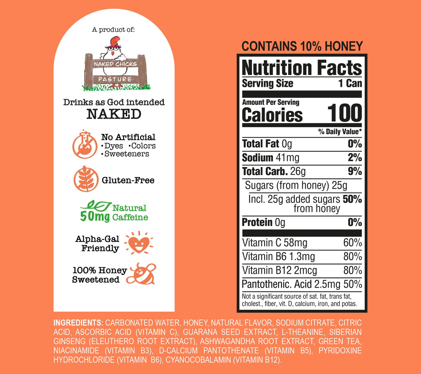 Sparkling Honey Sweetened Peach Tea Case