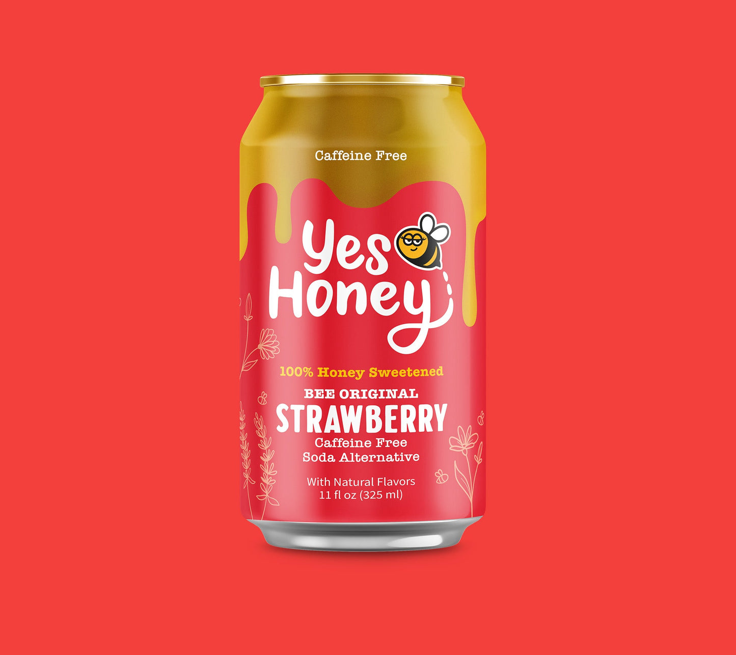 Sparkling Honey Sweetened Strawberry Soda Case