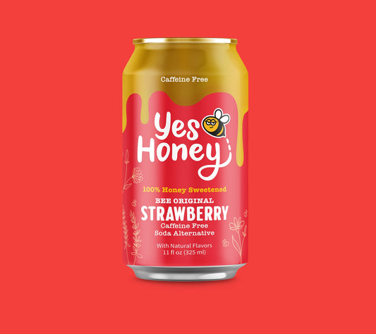 Sparkling Honey Sweetened Strawberry Soda Case